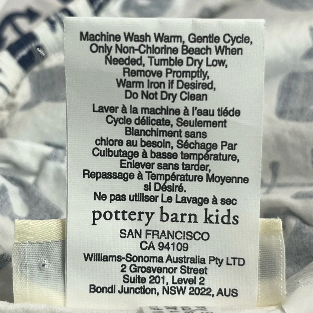 PB Kids Hamptons Whale Fitted Crib Sheets (2) Organic Cotton Nautical